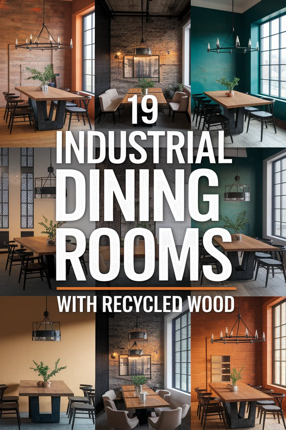 Image for: 19 Stunning Industrial Dining Rooms With Recycled Wood Material