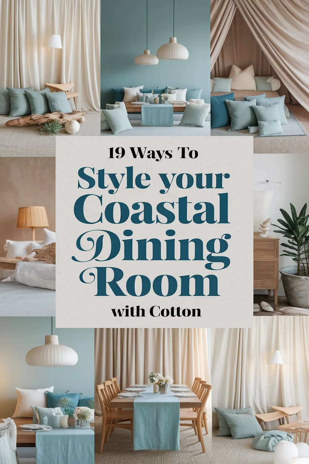 Image for: 19 Ways to Style Your Coastal Dining Room With Organic Cotton Material