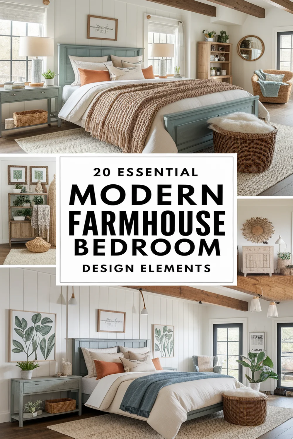 Image for: 20 Essential Elements of Modern Farmhouse Bedroom Design With Organic Cotton Material