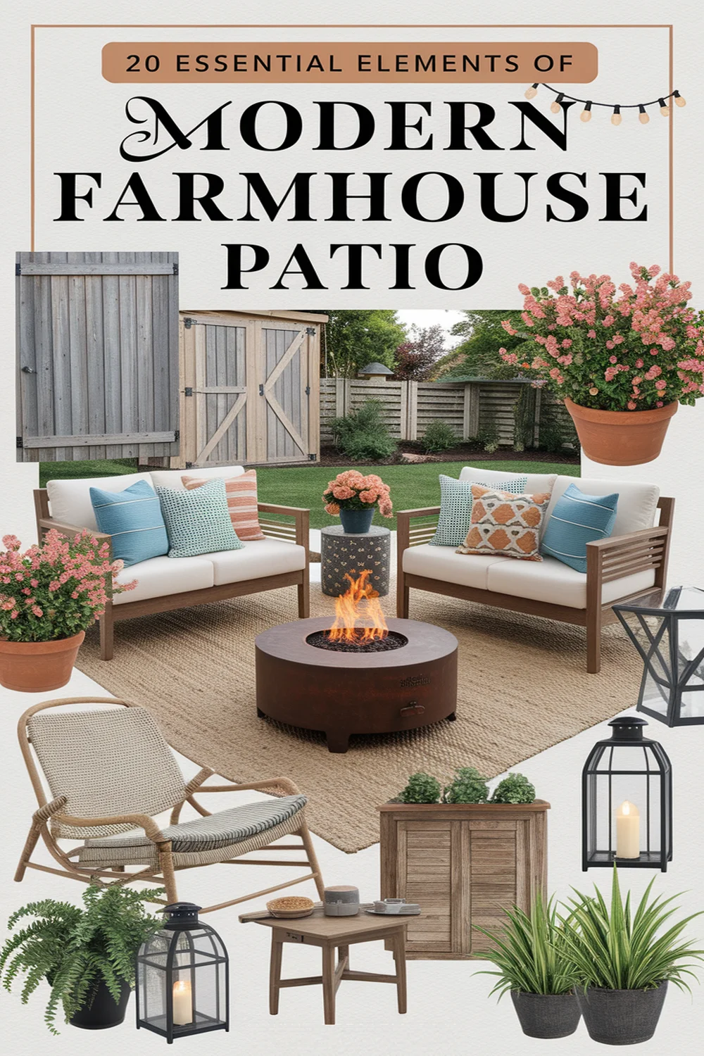20 Essential Elements of a Modern Farmhouse Outdoor Patio With Natural Fibers 1 Image for: 20 Essential Elements of a Modern Farmhouse Outdoor Patio With Natural Fibers