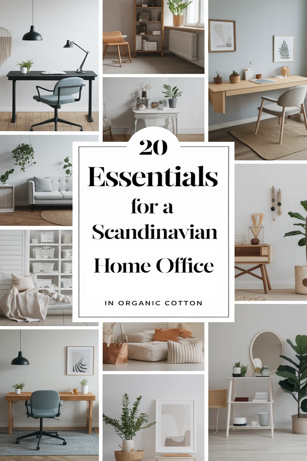 Image for: 20 Essentials for a Scandinavian Home Office With Organic Cotton Material