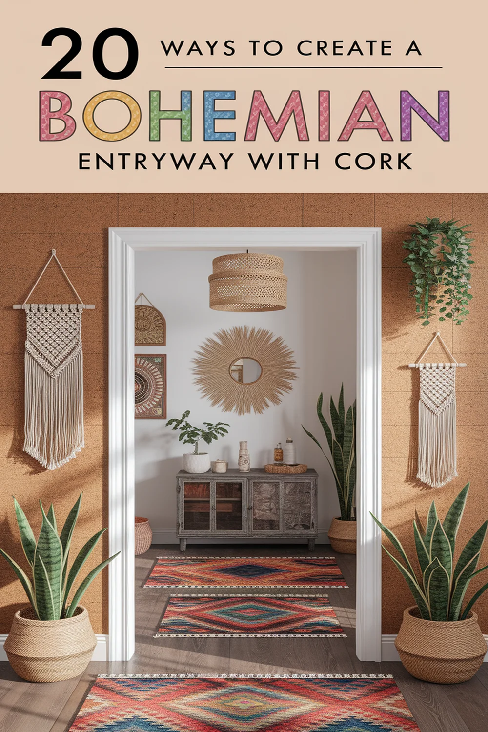 Image for: 20 Ways to Create a Bohemian Entryway With Cork Material