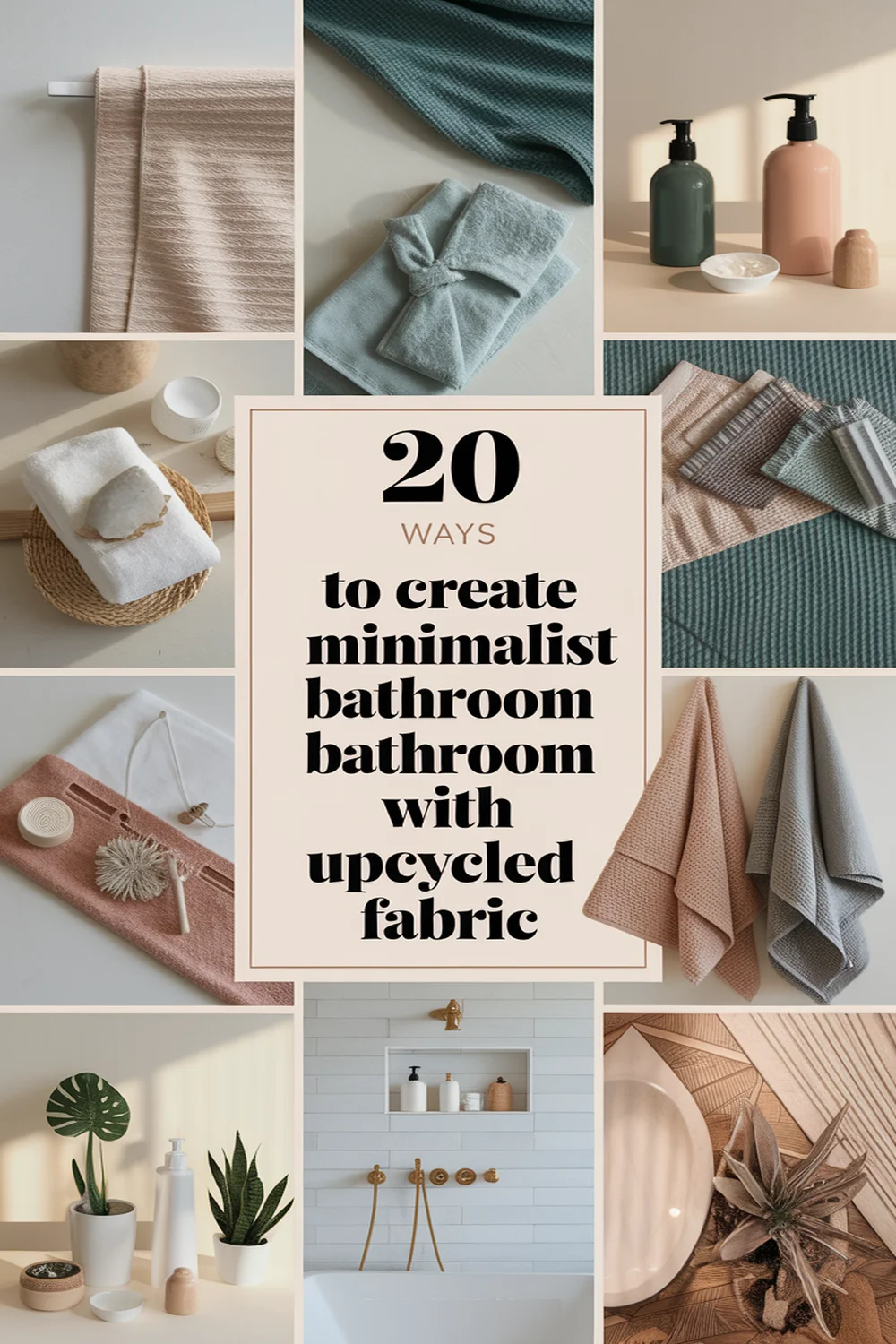 Image for: 20 Ways to Create a Minimalist Bathroom With Upcycled Fabric Material