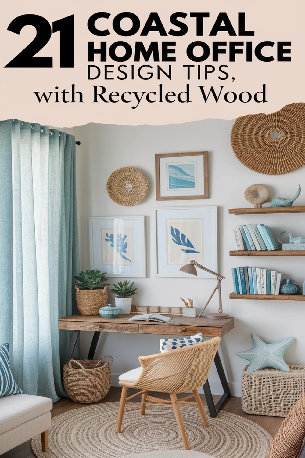 Image for: 21 Design Tips for Coastal Home Offices With Recycled Wood Materials