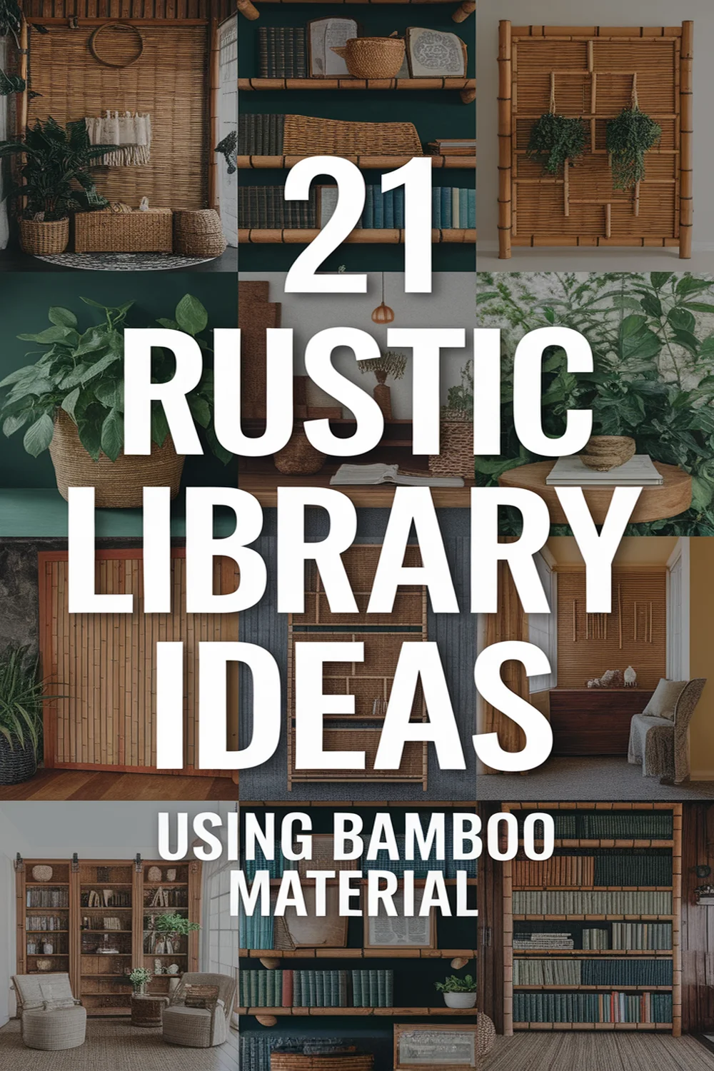 Image for: 21 Inspiring Ideas for a Rustic Library Using Bamboo Material