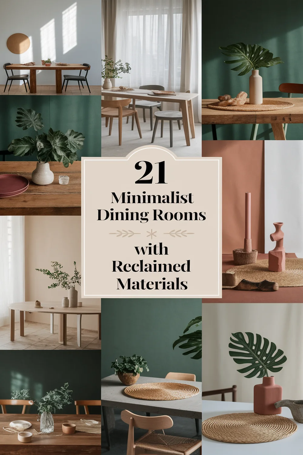 Image for: 21 Inspiring Minimalist Dining Rooms With Reclaimed Materials