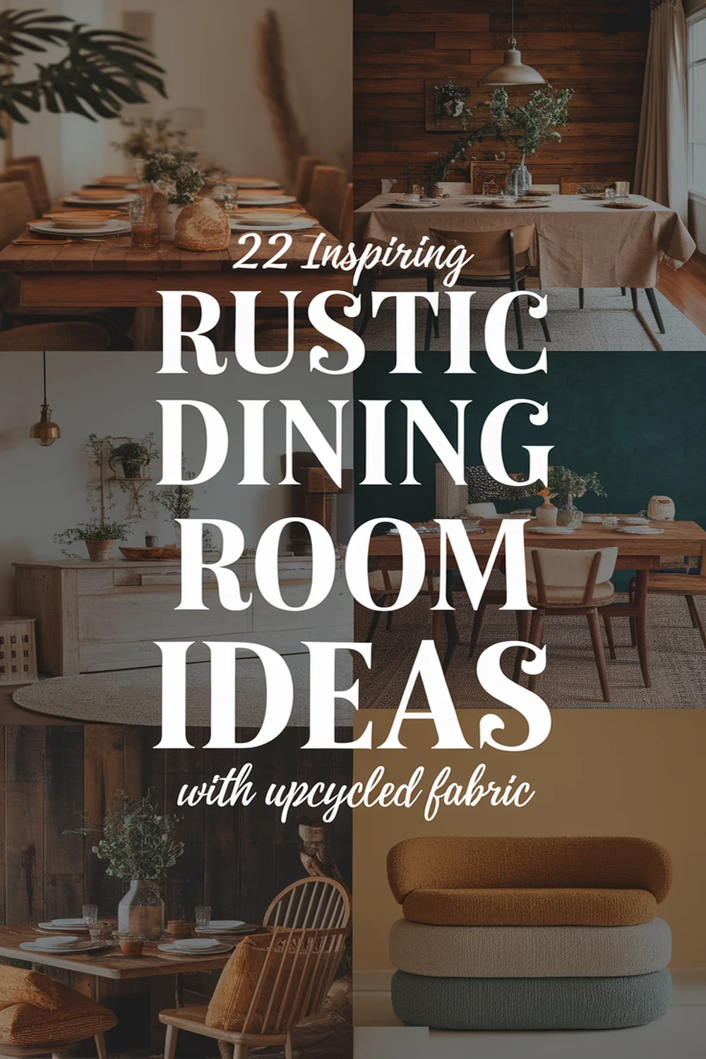 Image for: 22 Inspiring Rustic Dining Room Ideas With Upcycled Fabric Material