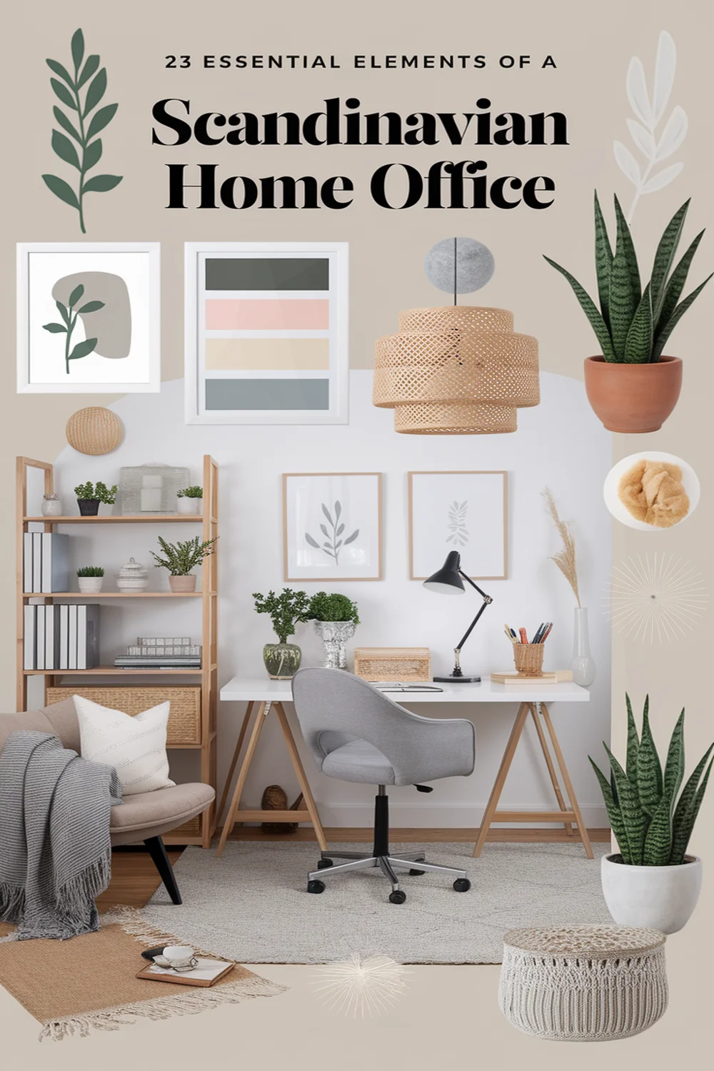 Image for: 23 Essential Elements of a Scandinavian Home Office Featuring Natural Fibers