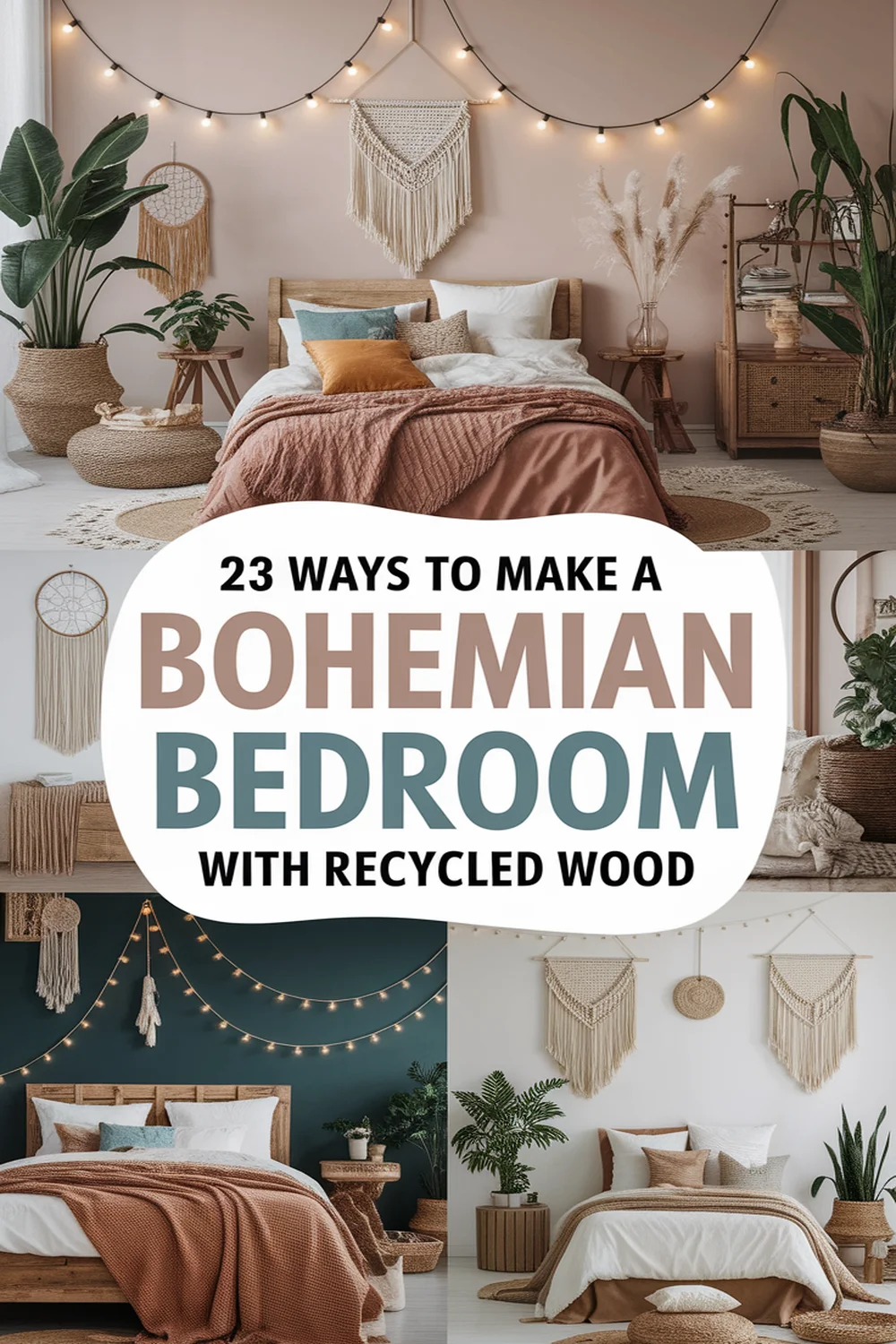 Image for: 23 Ways to Create a Bohemian Bedroom With Recycled Wood Material
