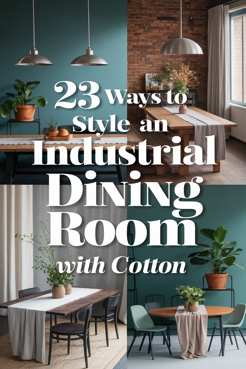Image for: 23 Ways to Style an Industrial Dining Room With Organic Cotton Material