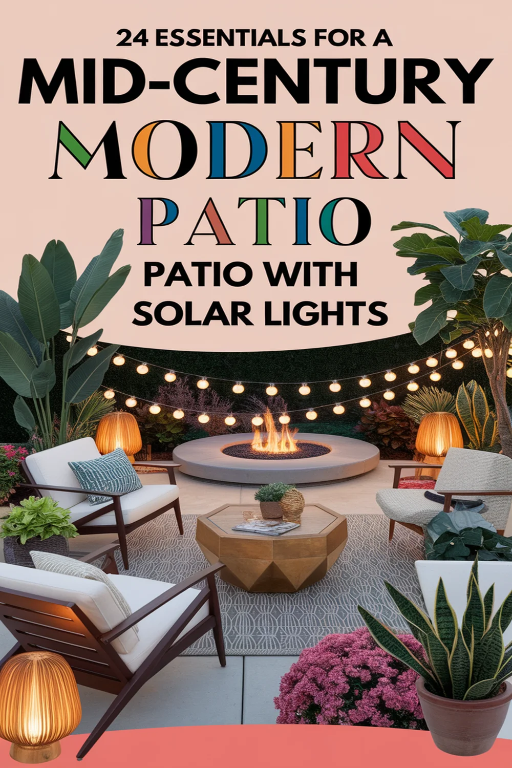 Image for: 24 Essential Materials for a Mid-Century Modern Outdoor Patio With Solar-Powered Lights