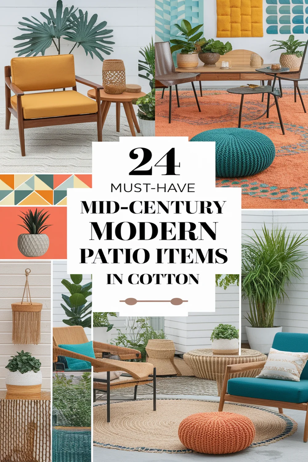 Image for: 24 Must-Have Mid-Century Modern Outdoor Patio Items With Organic Cotton Materials