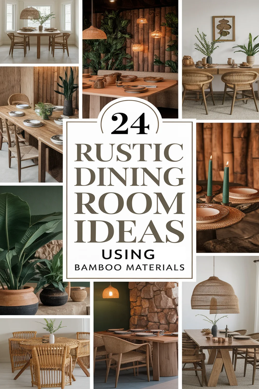 Image for: 24 Ways to Create a Rustic Dining Room With Bamboo Material