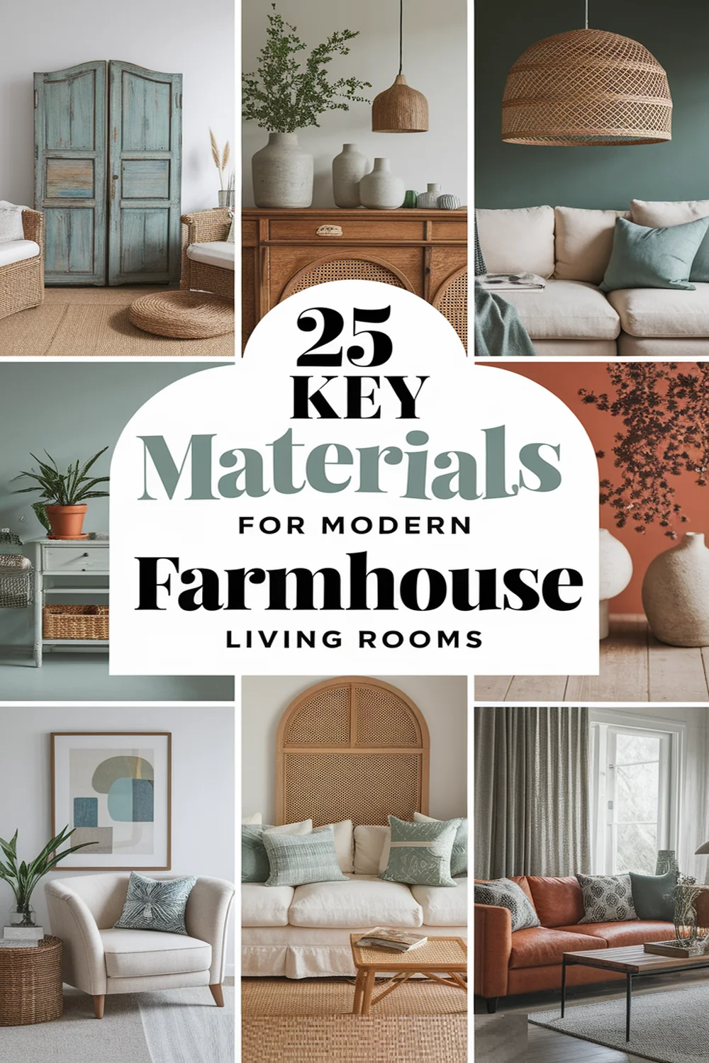 Image for: 25 Essential Materials for Modern Farmhouse Living Rooms With Solar-Powered Lights