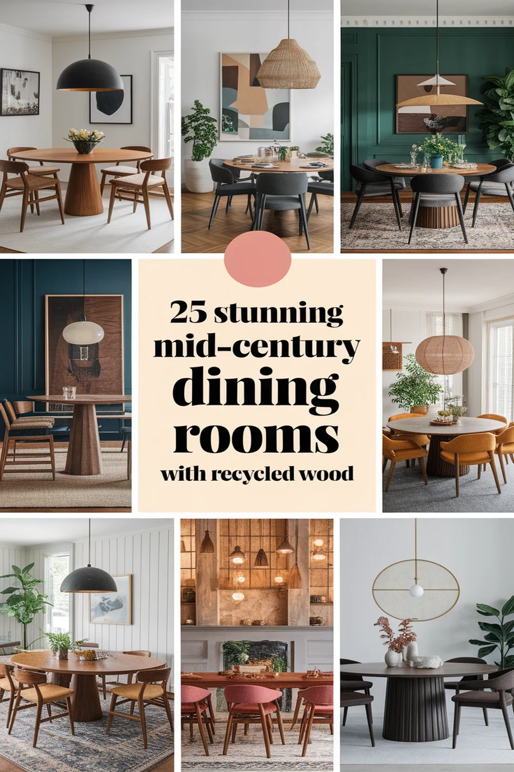 25 Stunning Mid-Century Modern Dining Rooms Featuring Recycled Wood Material 24 Image for: 25 Stunning Mid-Century Modern Dining Rooms Featuring Recycled Wood Material
