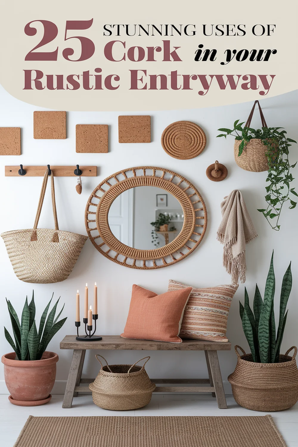 Image for: 25 Stunning Ways to Use Cork Material in Your Rustic Entryway