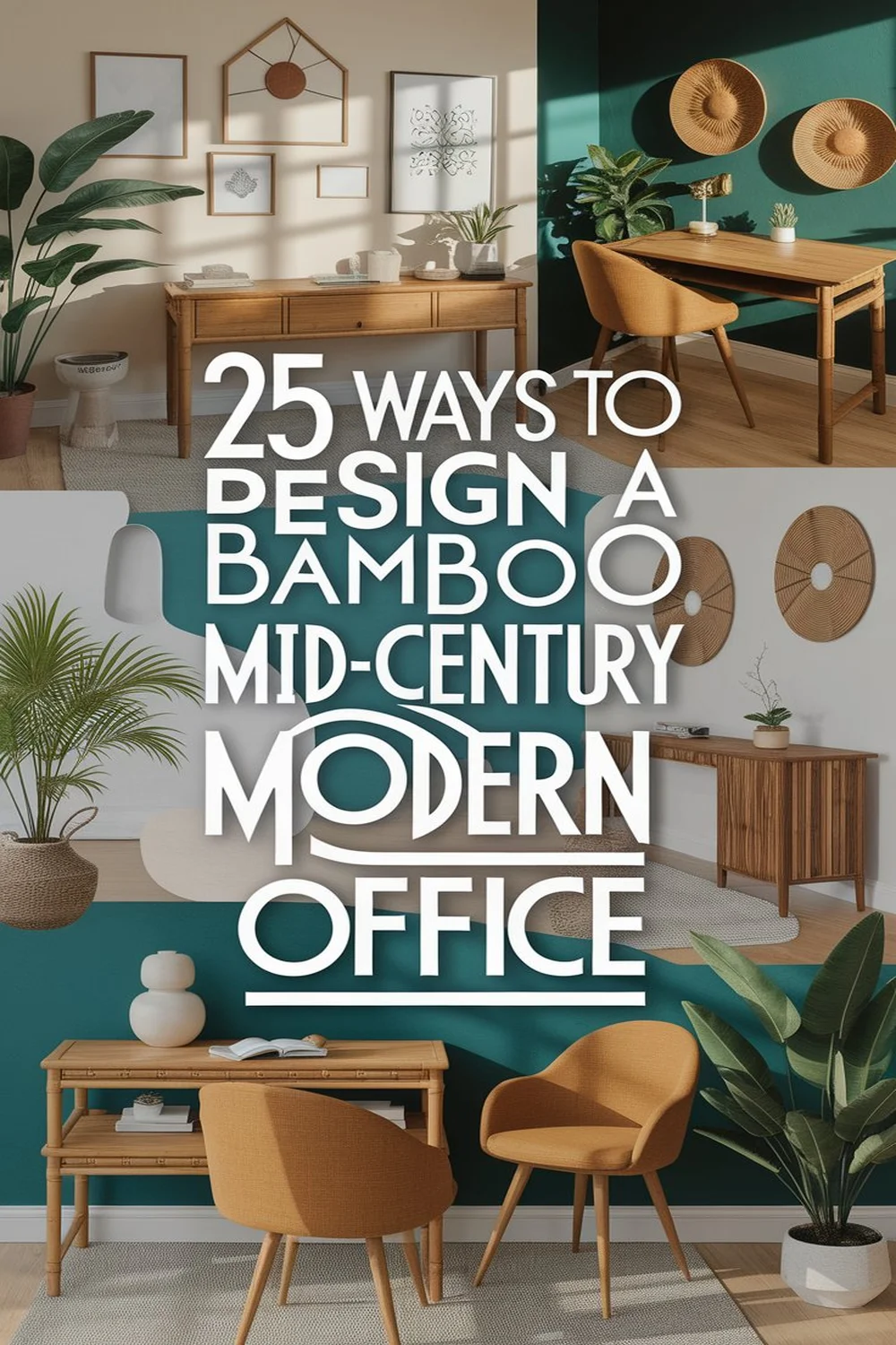 Image for: 25 Ways to Create a Mid-Century Modern Home Office With Bamboo Material