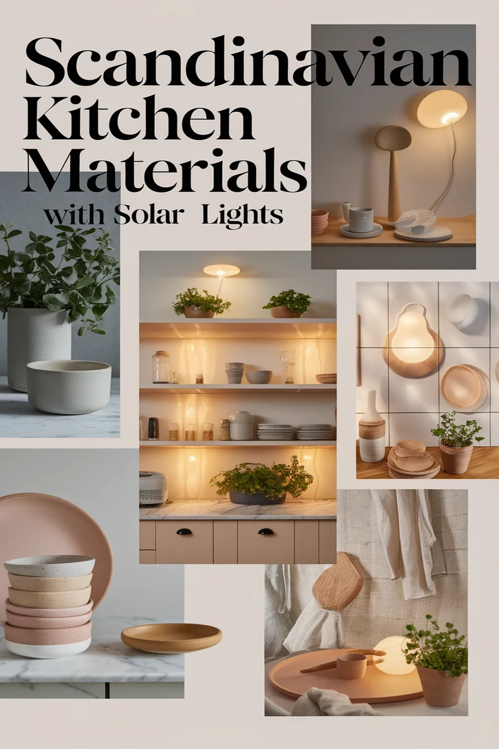 Image for: Best Materials for a Scandinavian Kitchen With Solar-Powered Lights