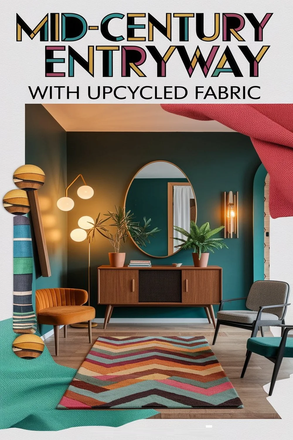 Image for: Crafting a Mid-Century Modern Entryway With Upcycled Fabric Material