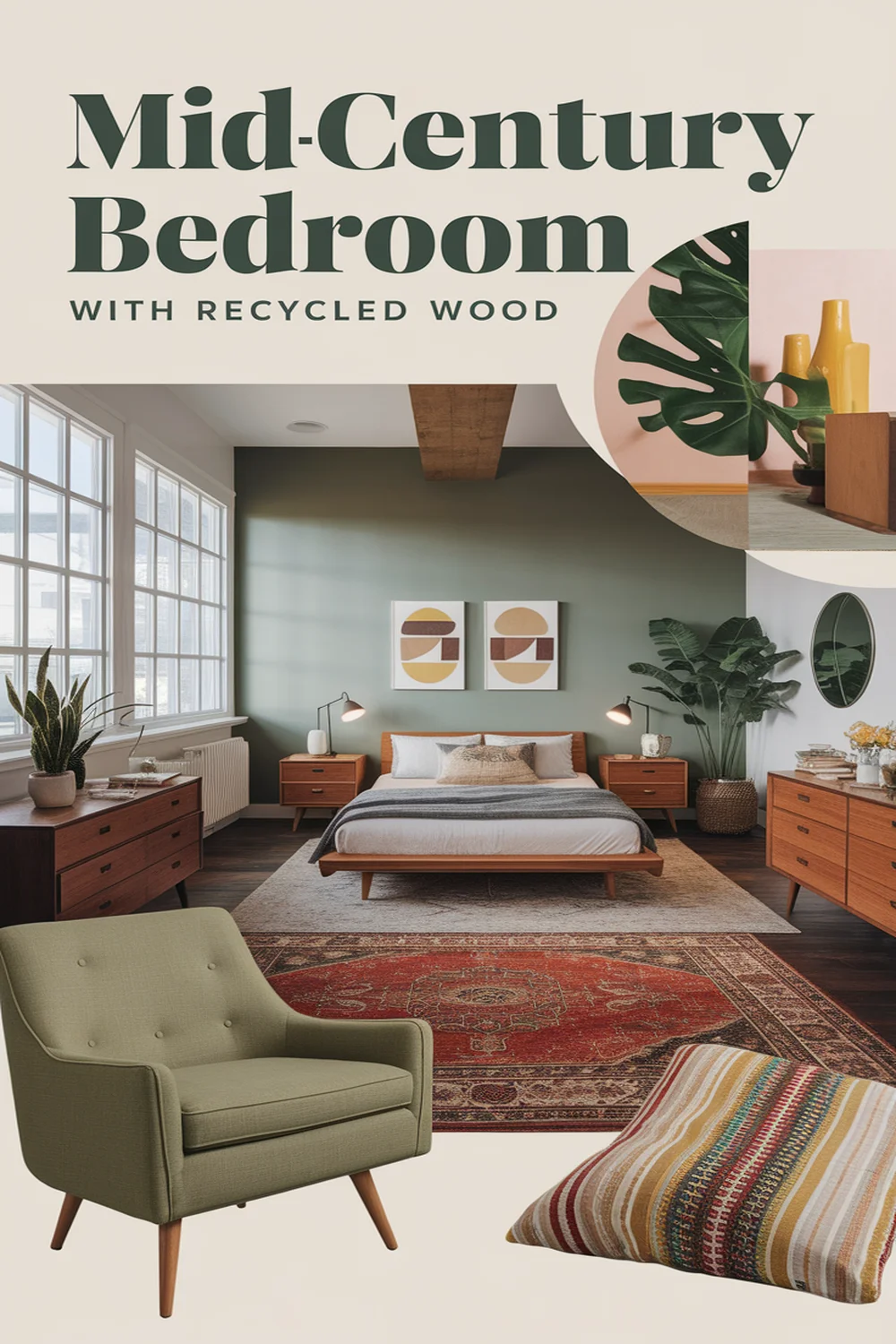 Image for: Create a Mid-Century Modern Bedroom With Recycled Wood Material
