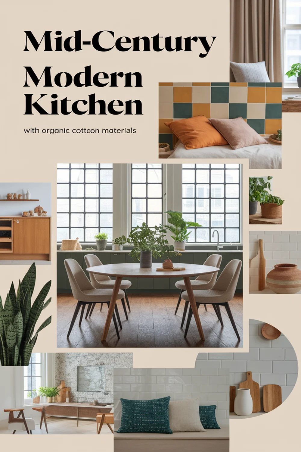 Image for: Create a Mid-Century Modern Kitchen With Organic Cotton Materials