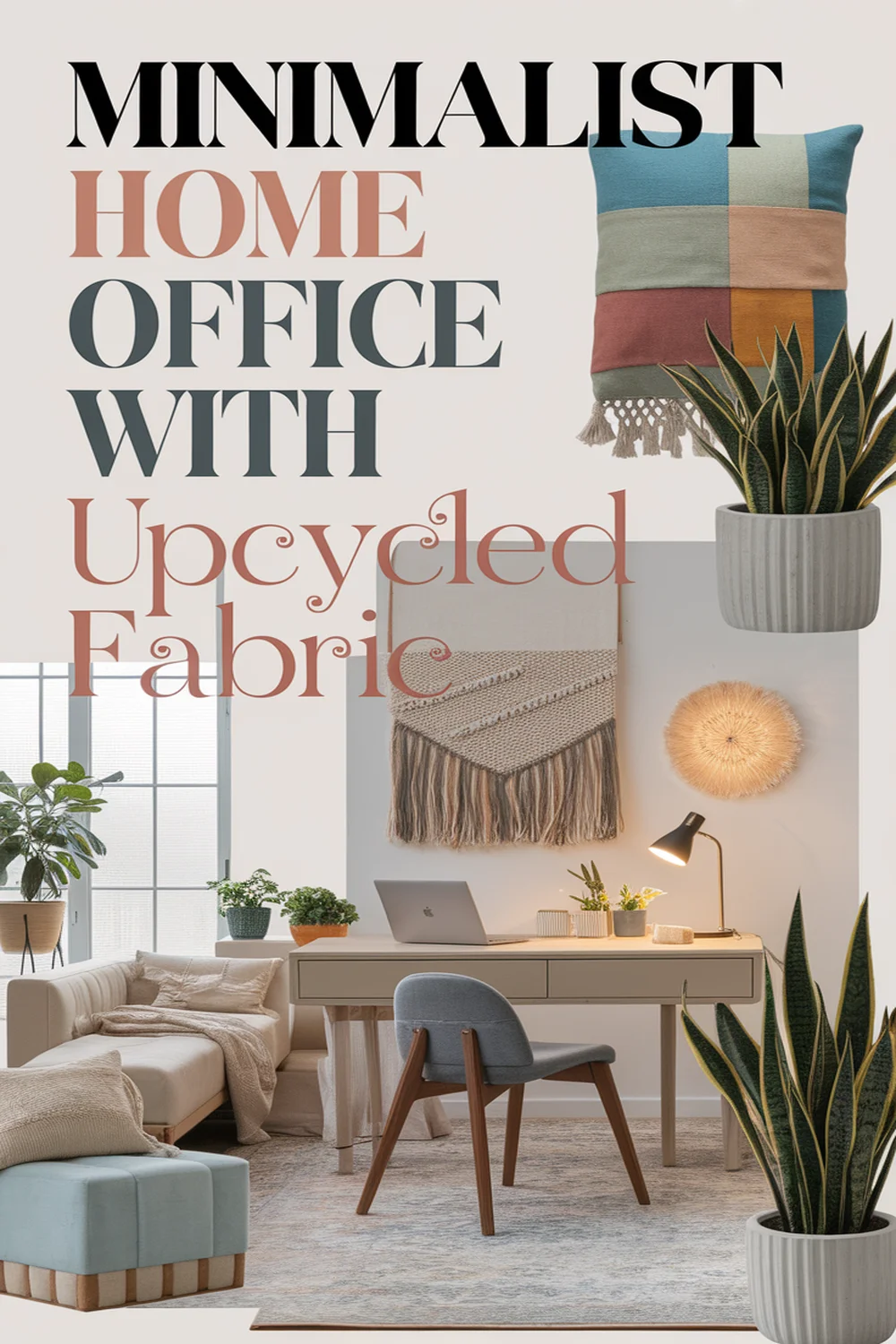 Image for: Create a Minimalist Home Office With Upcycled Fabric Materials