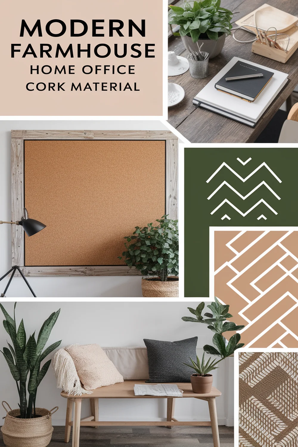 Image for: Create a Modern Farmhouse Home Office With Cork Material