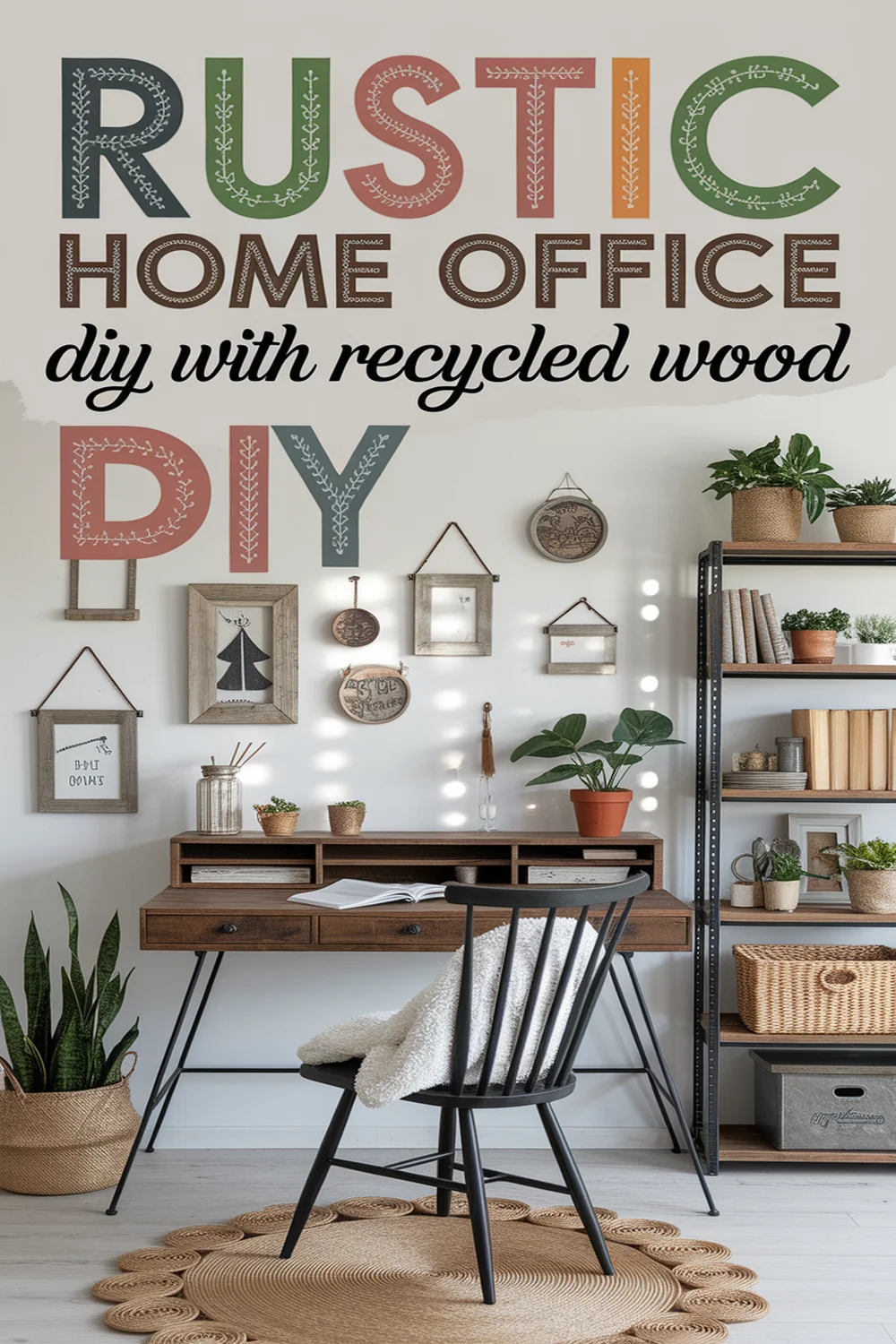 Image for: DIY Rustic Home Office With Recycled Wood Material