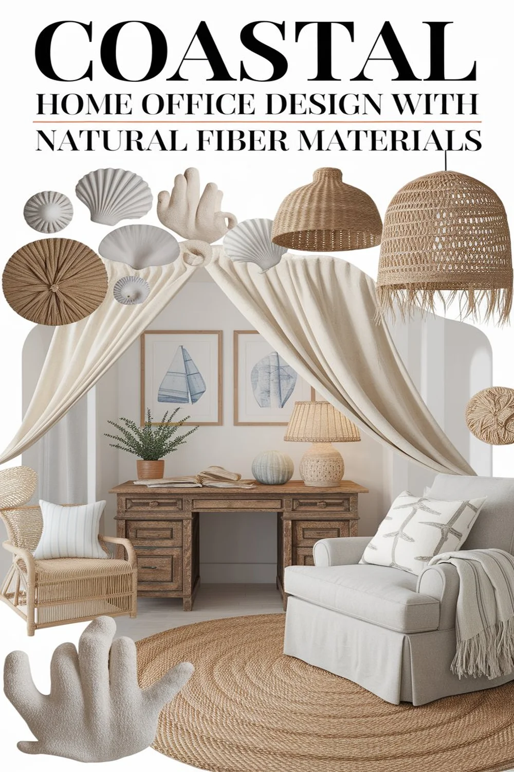 Designing a Coastal Home Office With Natural Fiber Materials 50 Image for: Designing a Coastal Home Office With Natural Fiber Materials