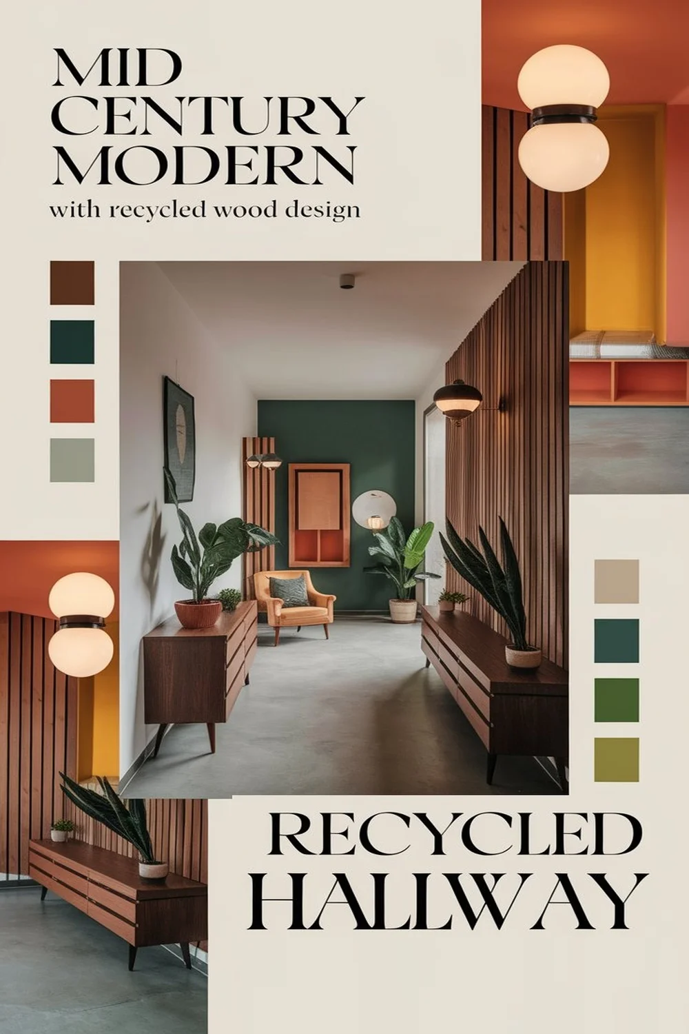 Image for: Designing a Mid-Century Modern Hallway With Recycled Wood Material