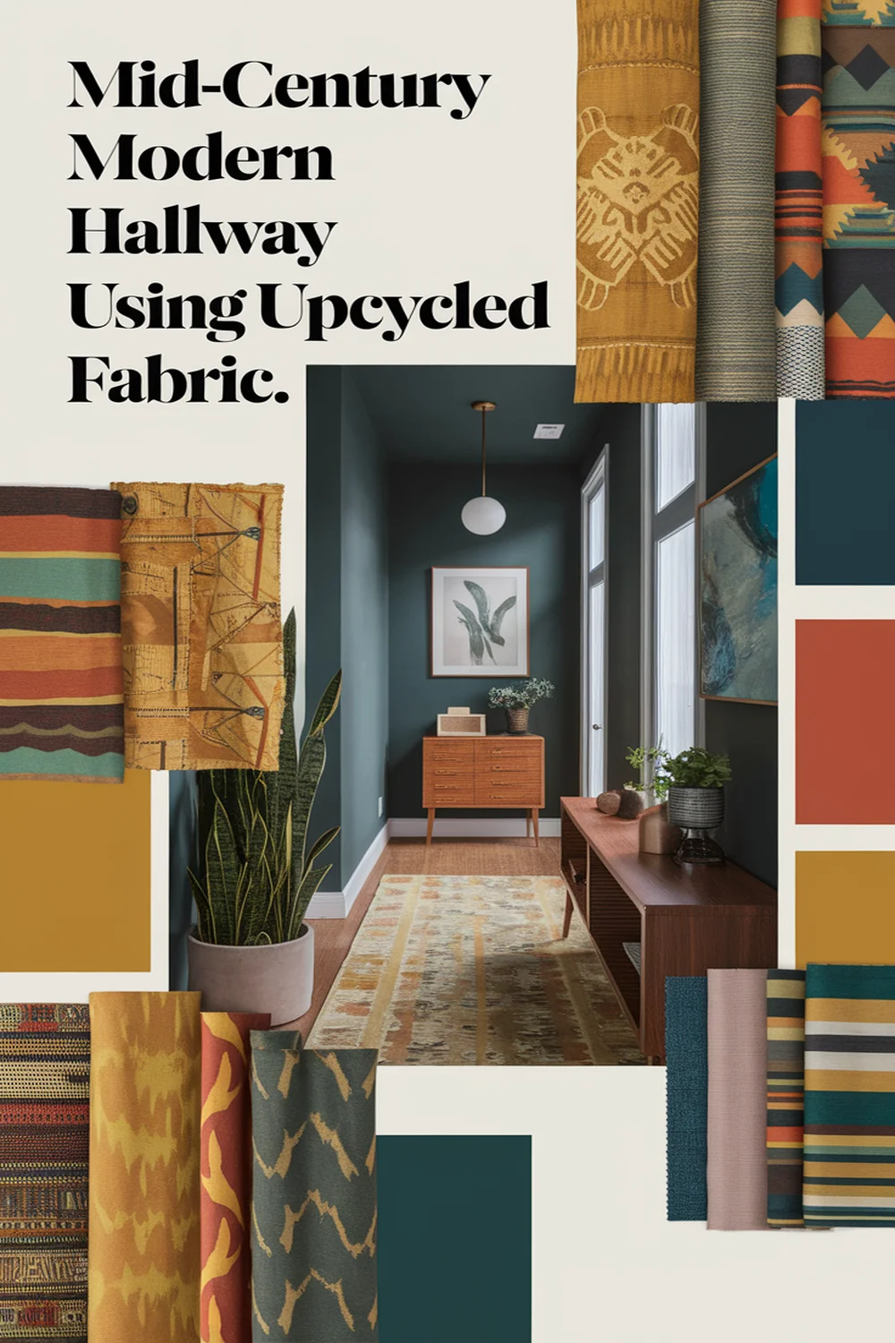 Image for: Designing a Mid-Century Modern Hallway With Upcycled Fabric