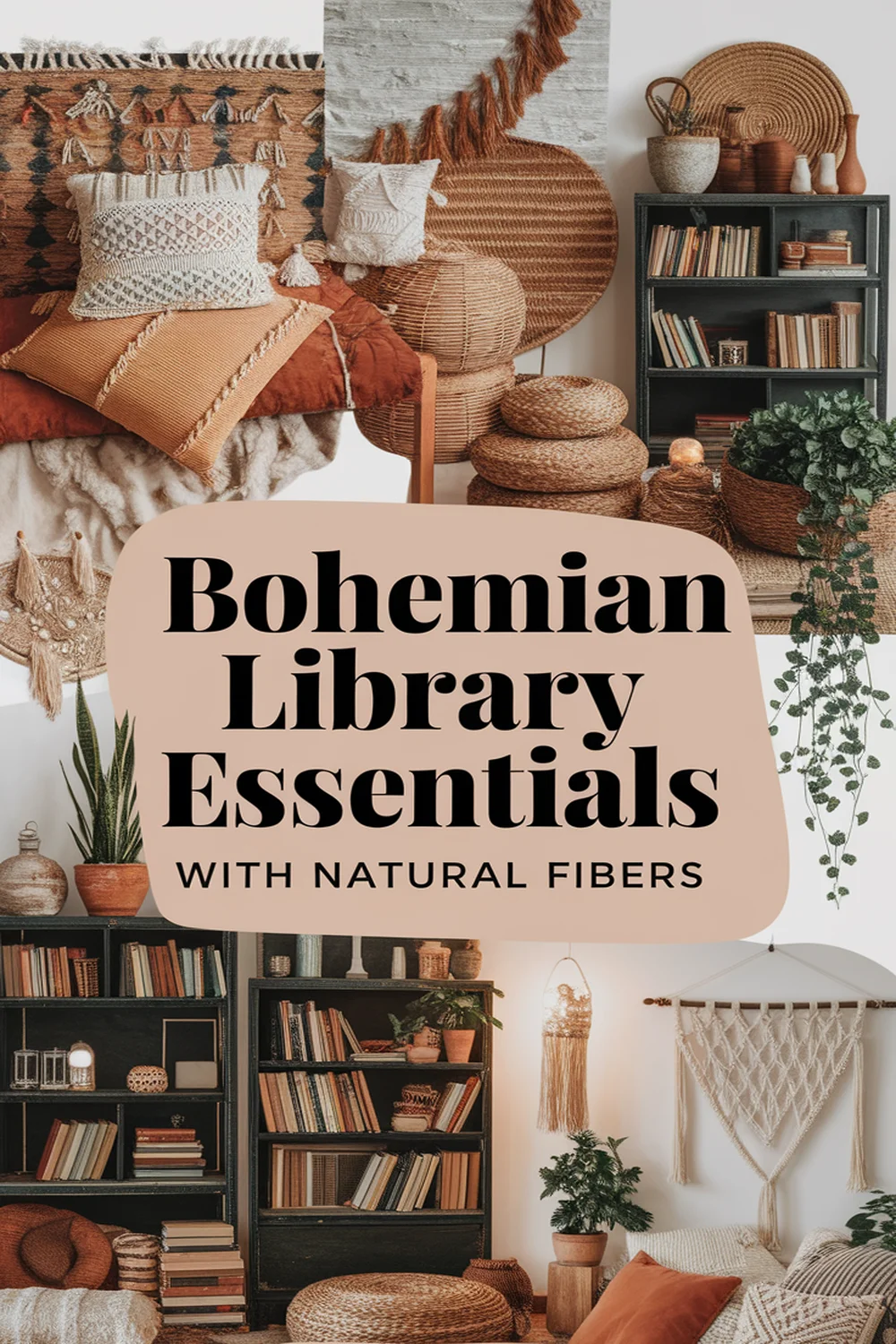 Image for: Essential Elements for a Bohemian Library With Natural Fibers