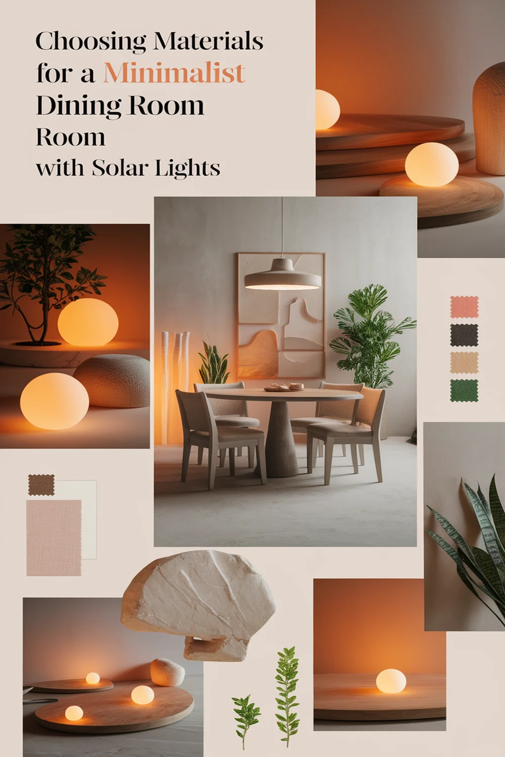 Image for: How to Choose Materials for a Minimalist Dining Room With Solar Powered Lights