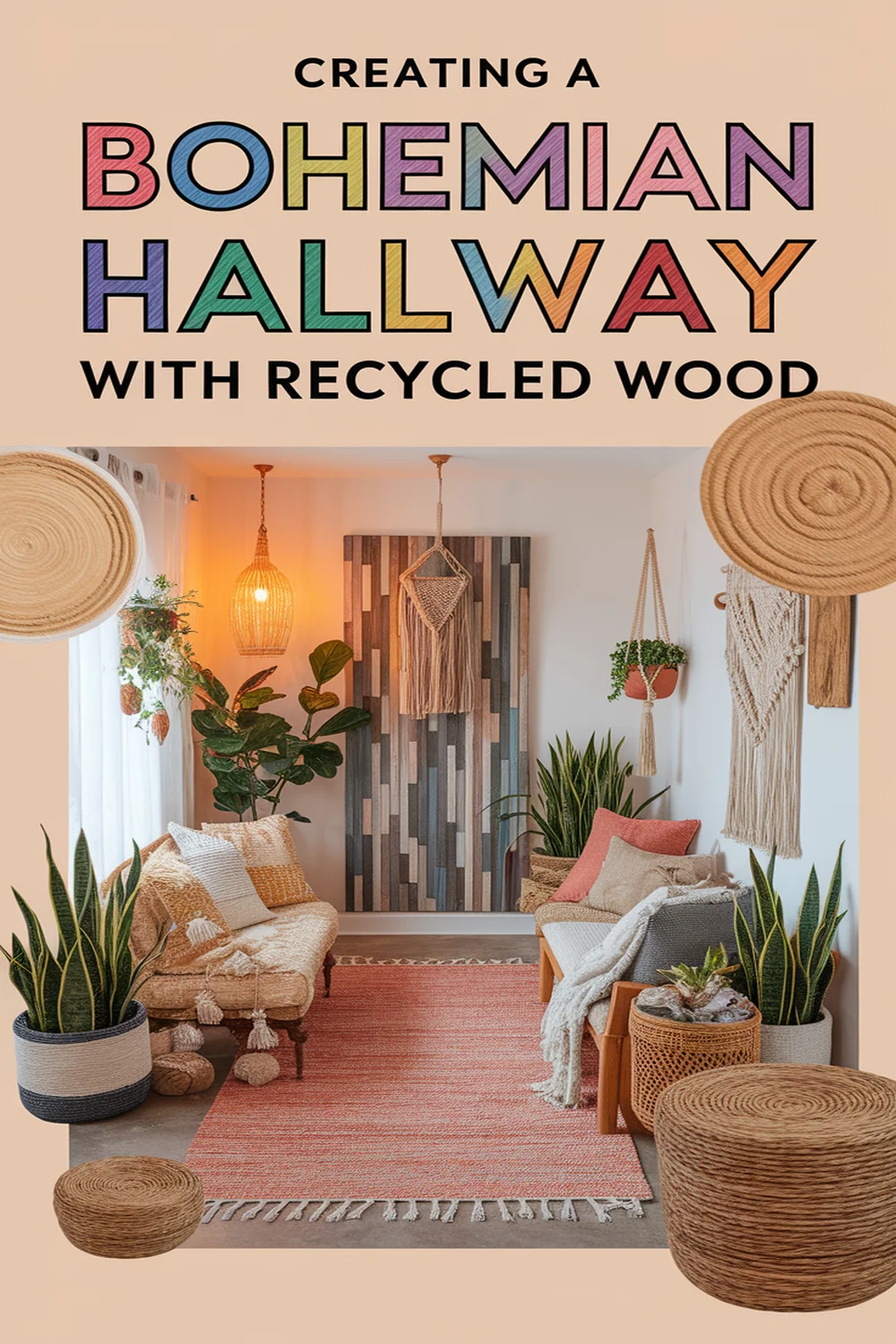 Image for: How to Create a Bohemian Hallway With Recycled Wood Materials