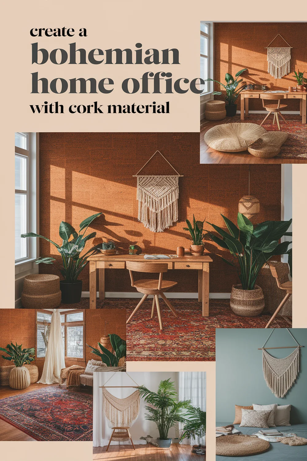 Image for: How to Create a Bohemian Home Office With Cork Material