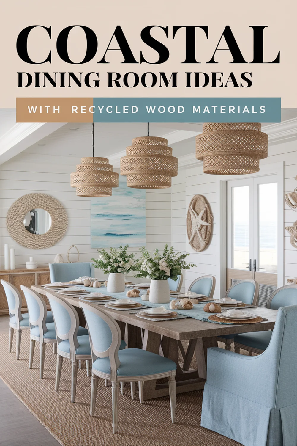 Image for: How to Create a Coastal Dining Room With Recycled Wood Materials