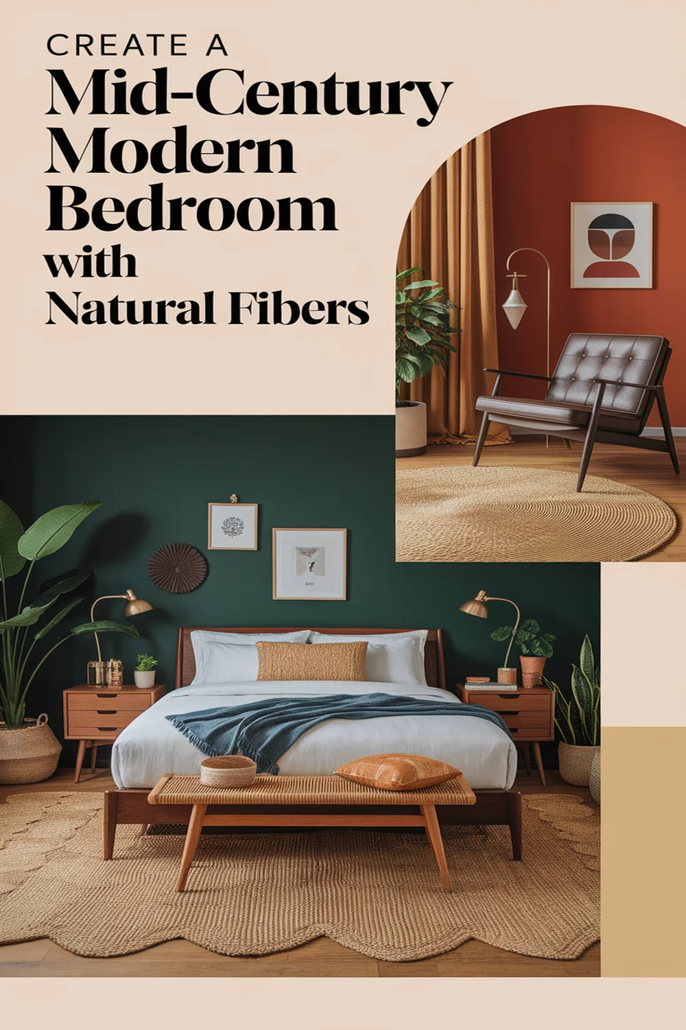 Image for: How to Create a Mid-Century Modern Bedroom With Natural Fibers