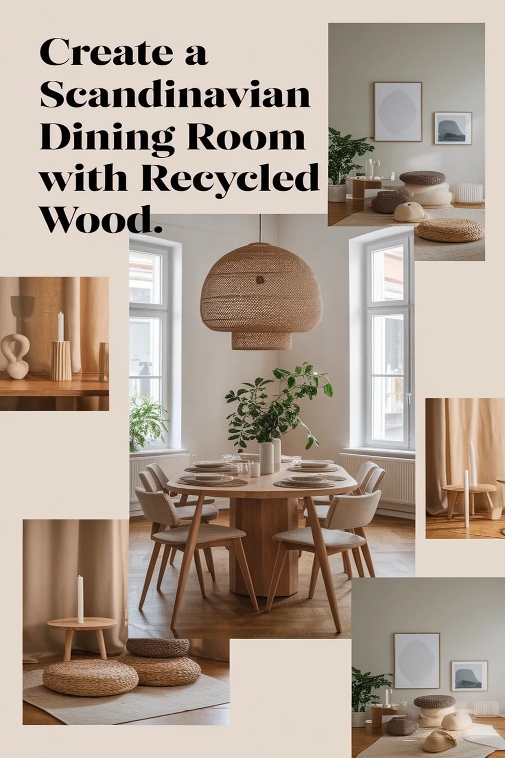 Image for: How to Create a Scandinavian Dining Room With Recycled Wood Material
