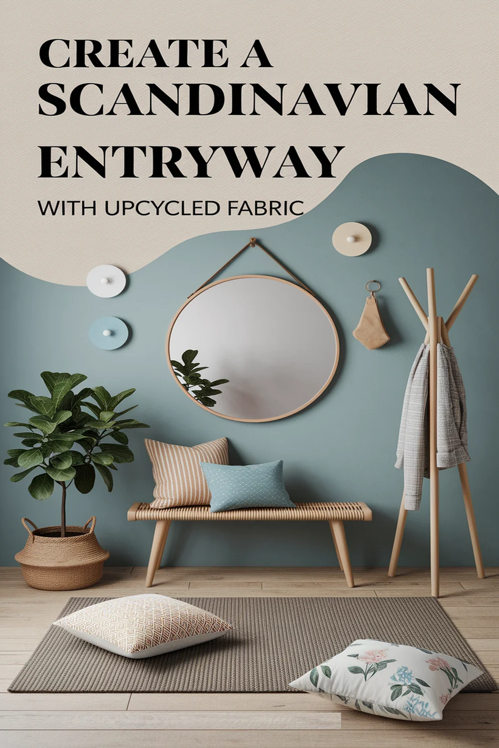 Image for: How to Create a Scandinavian Entryway With Upcycled Fabric Materials