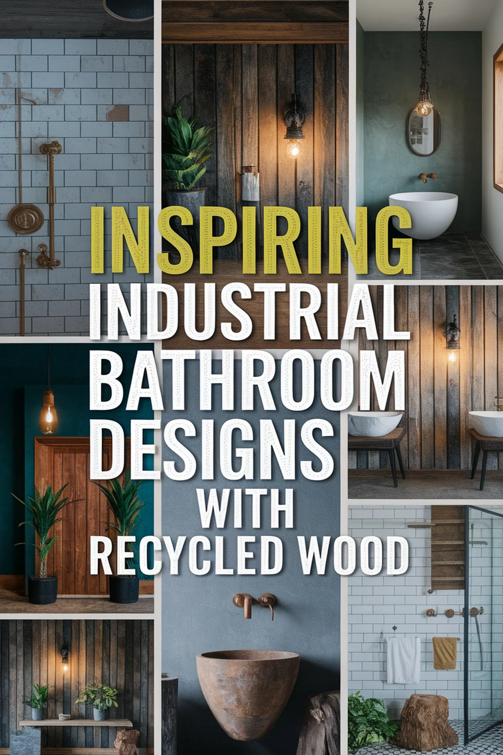 Image for: Inspiring Industrial Bathroom Designs With Recycled Wood Material