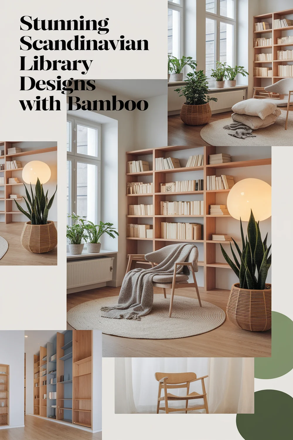 Image for: Stunning Scandinavian Library Designs Featuring Bamboo Material