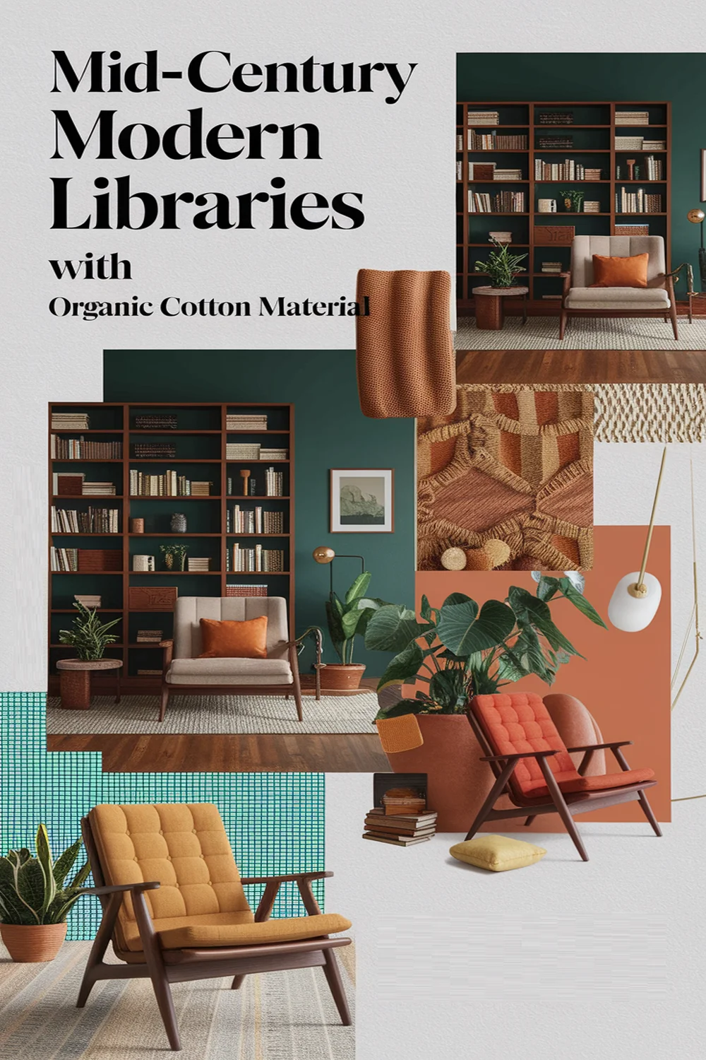 Image for: What Makes a Mid-Century Modern Library Stand Out With Organic Cotton Material?